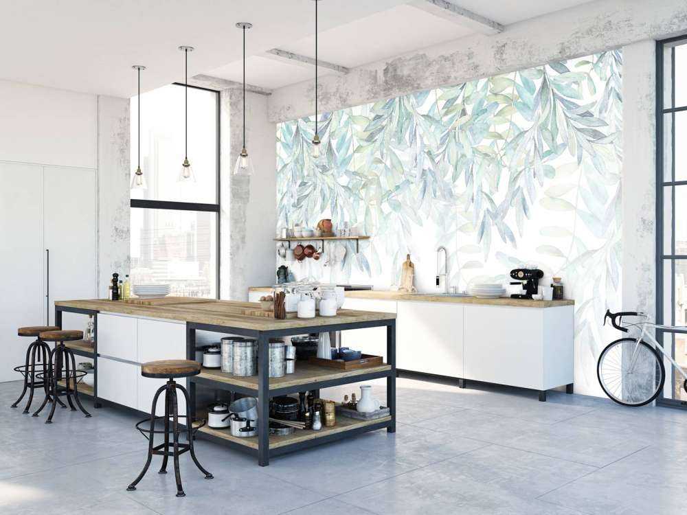 Pastell akvarell blader