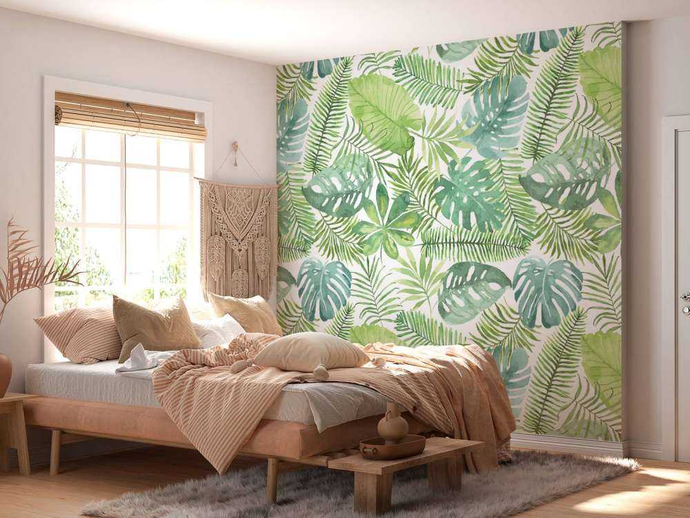 Tropiske akvarellblader