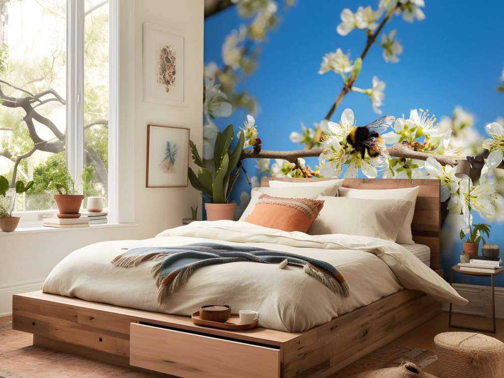 Humle med hvite blomster