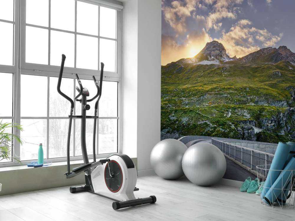 Solnedgang ved magasinet