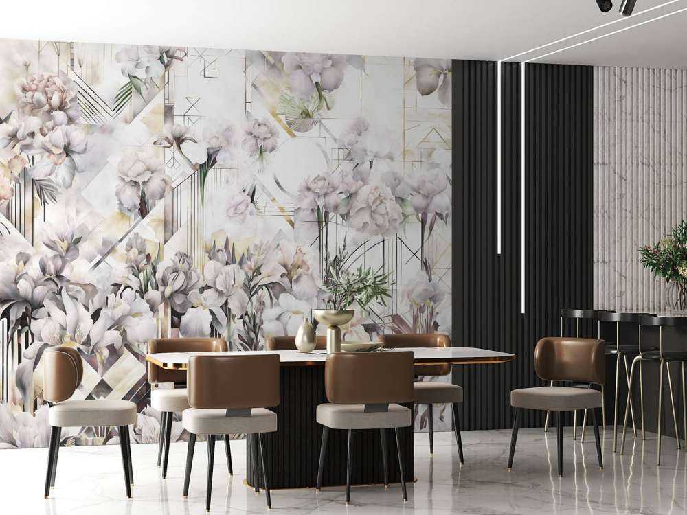 Kjempestore akvarelliris i beige