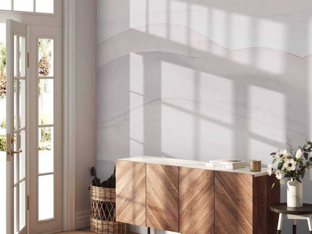 Abstrakt bølget gradient - pudderrosa