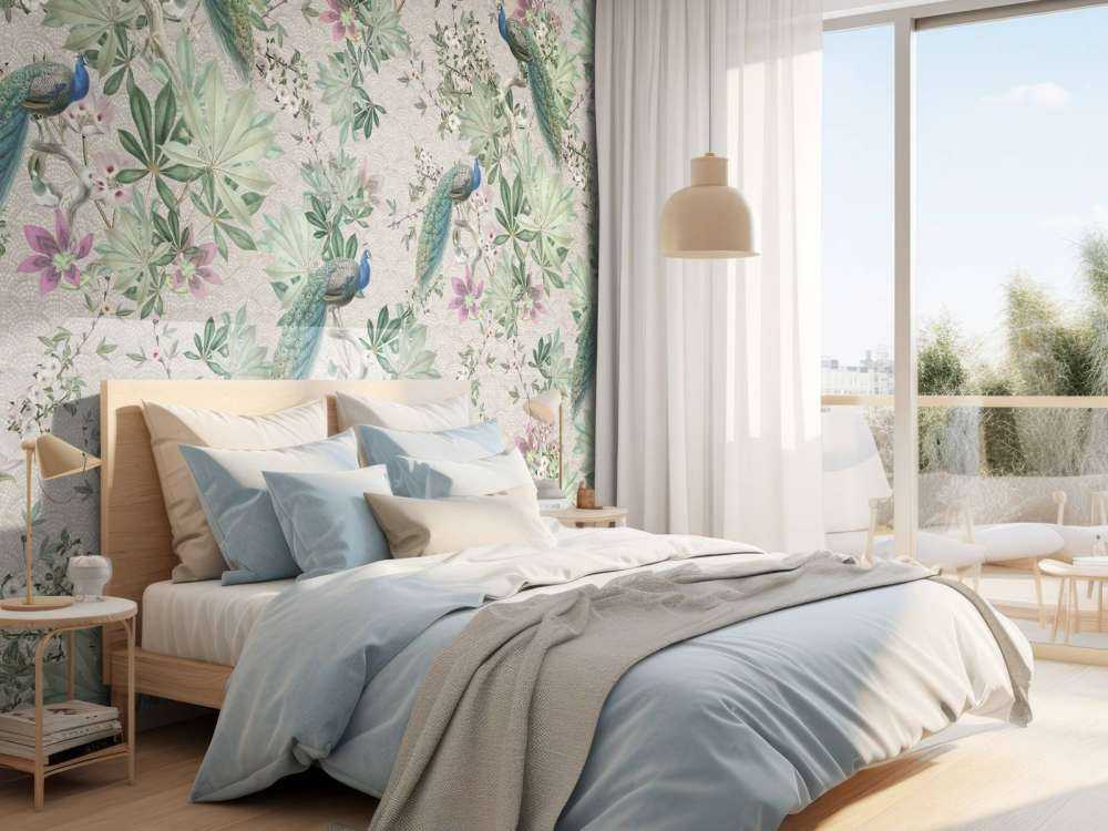 Vintage hagepåfugler - kremfarget