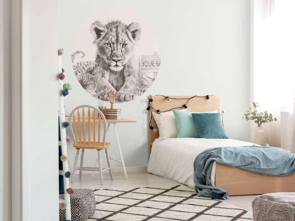 Løveunge i jungelen beige