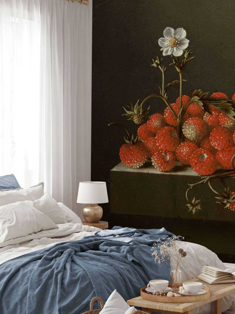 Stilleben med ville jordbær