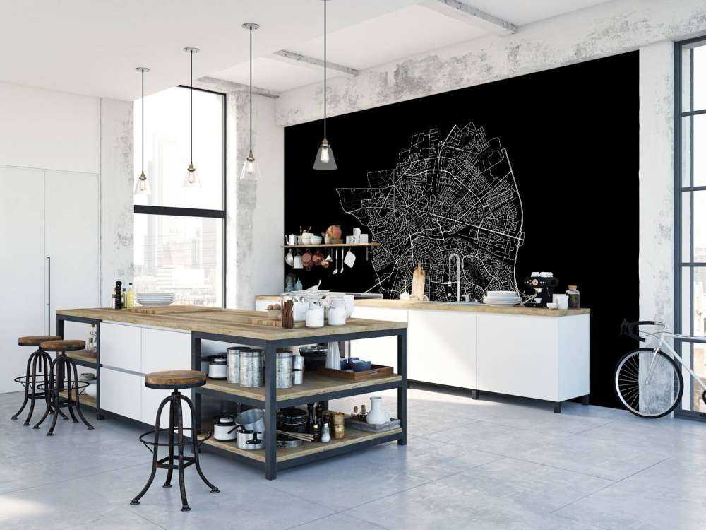 Kart over Apeldoorn, svart