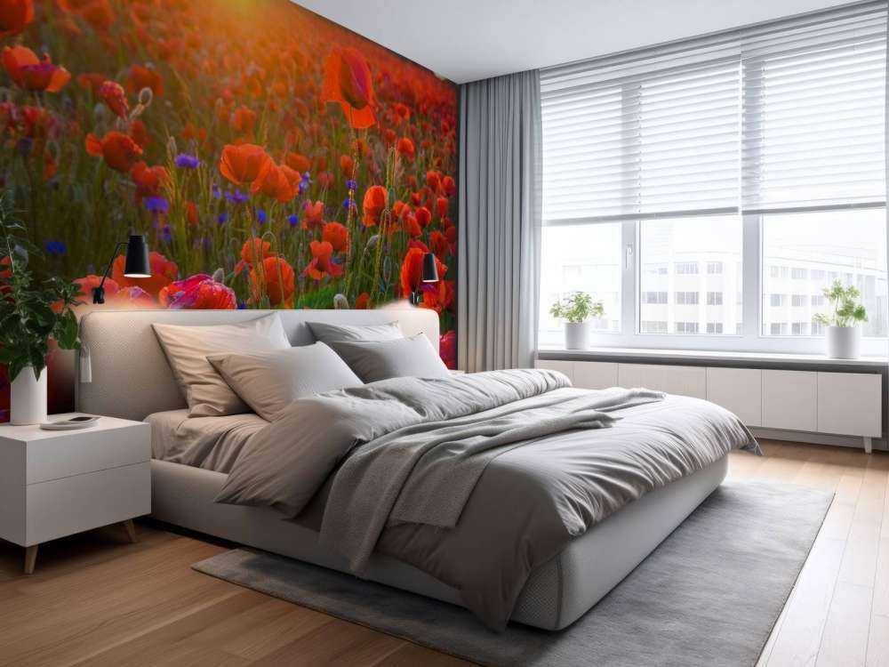 Valmuer med stigende sol