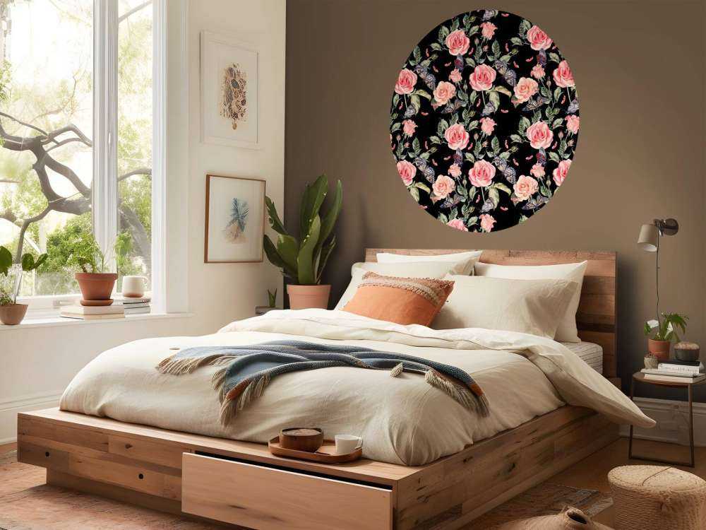 Blomster og sommerfugle i akvarel