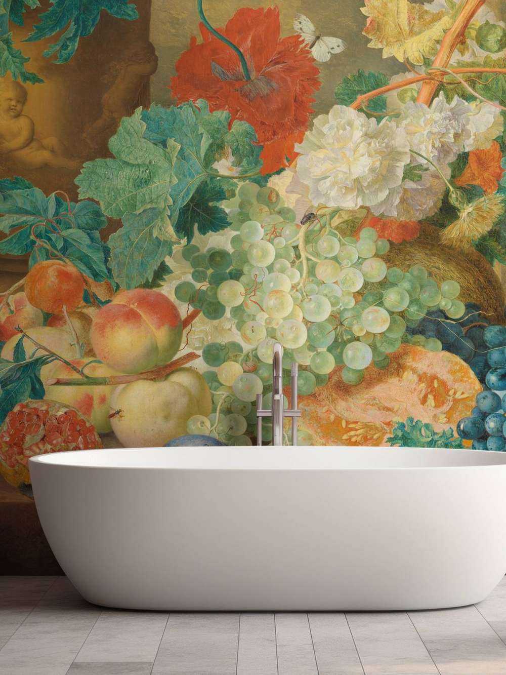 Stilleven met bloemen en vruchten, Jan van Huysum