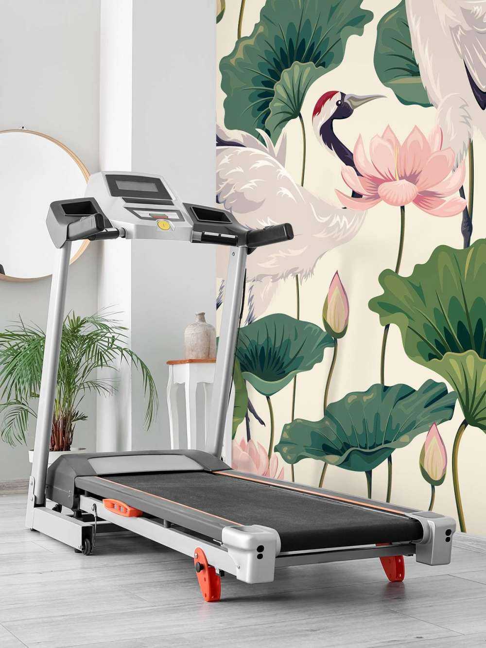 Kraanvogel paar met lotus