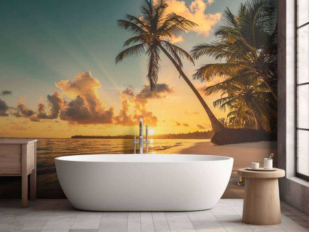 Tropisk strand i Punta Cana