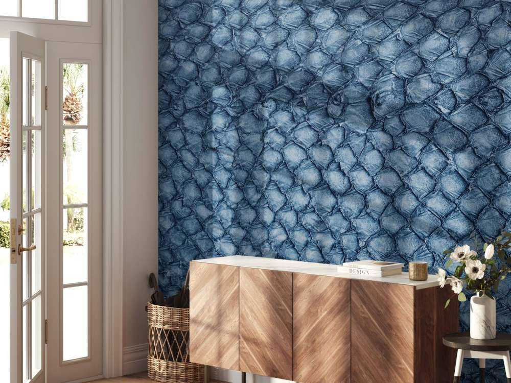 Lakseskind i blå farve