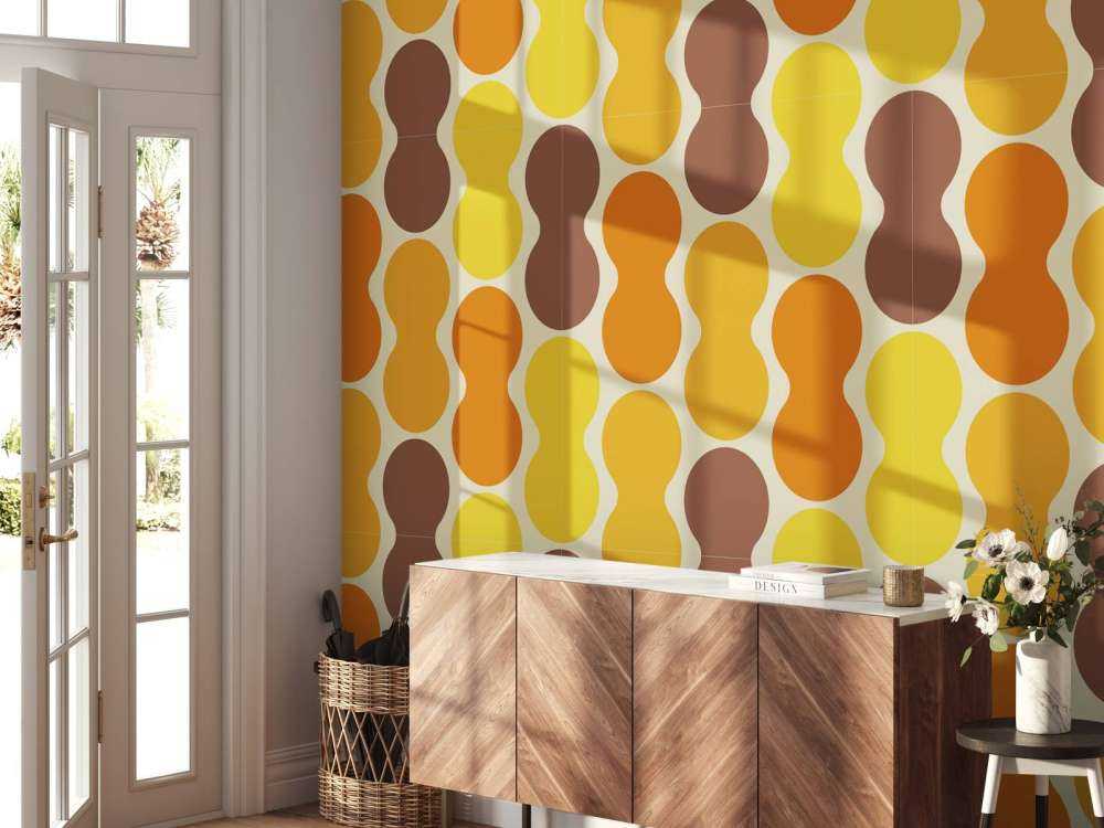 Retro blomstermønster