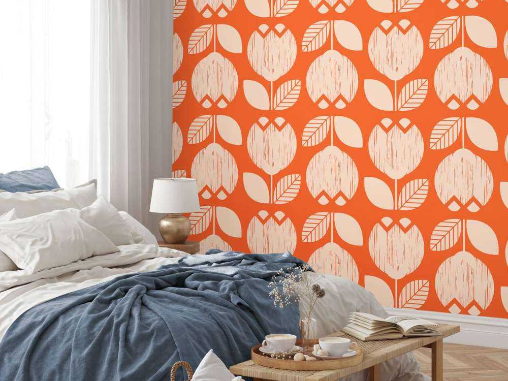 Retro blomster mønster