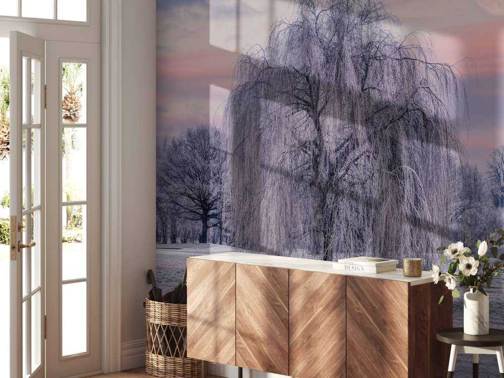 Træ dækket af frost