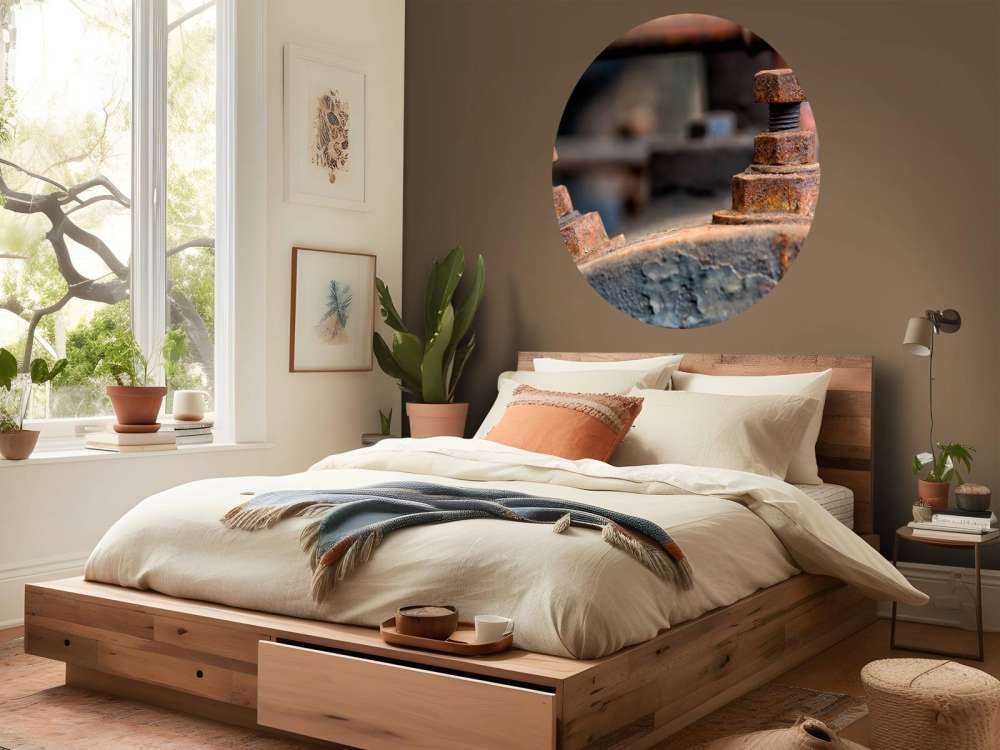 Detalje af en rusten dampkedel (B)