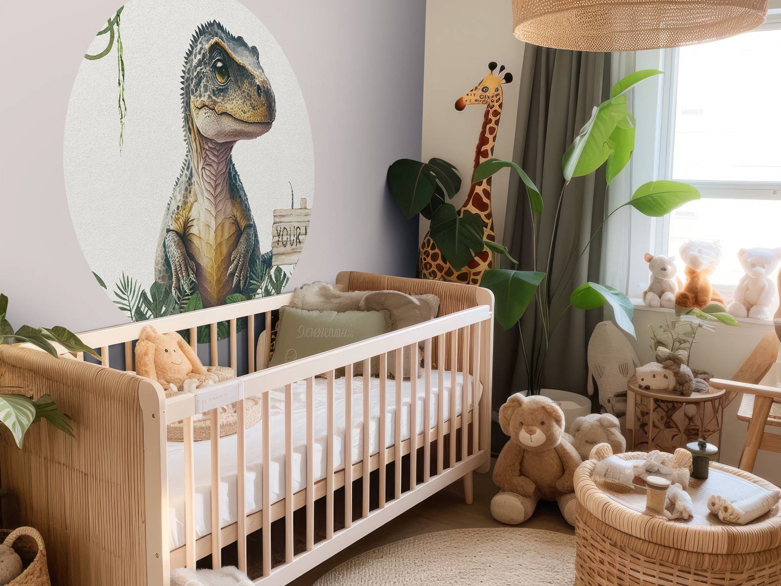 Baby t-rex i junglen