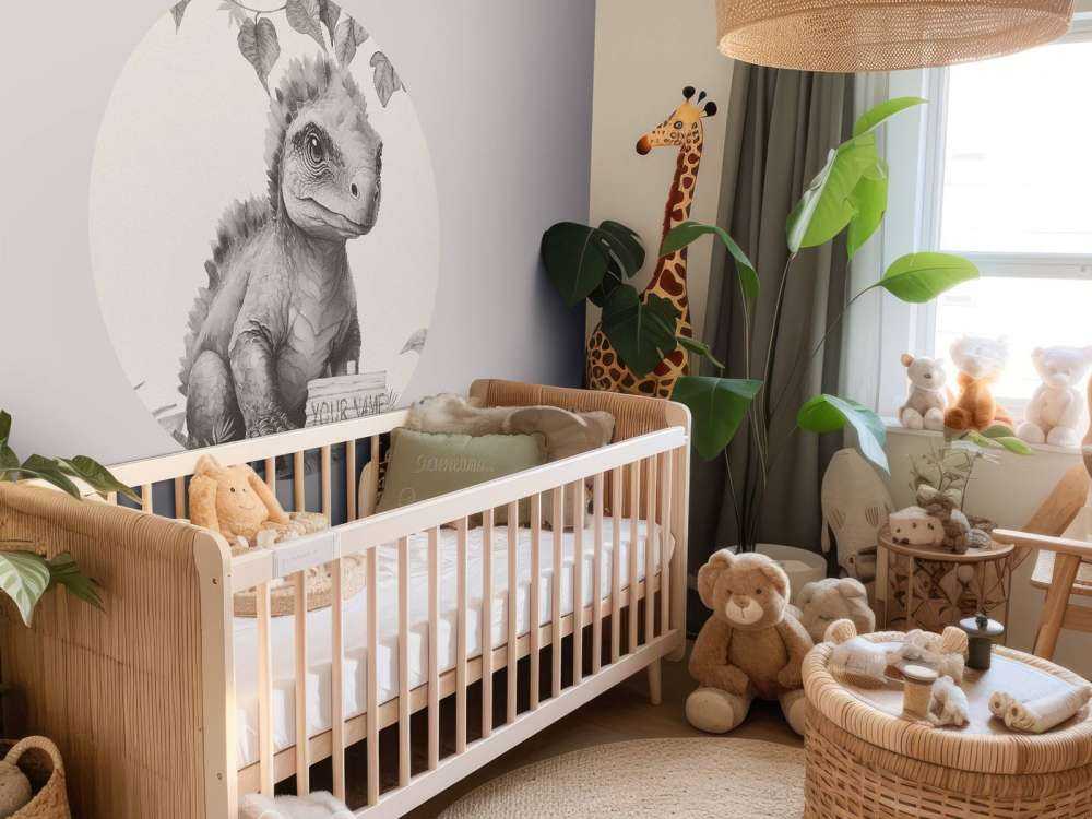 Baby ankylosaurus i den beige junglen