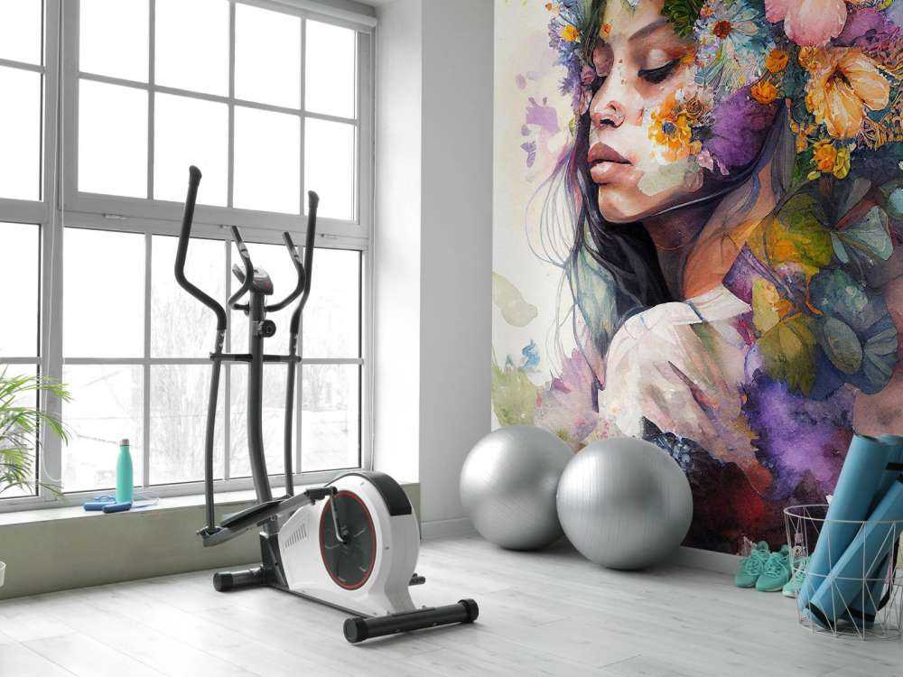 Watercolor Tropical Woman #6