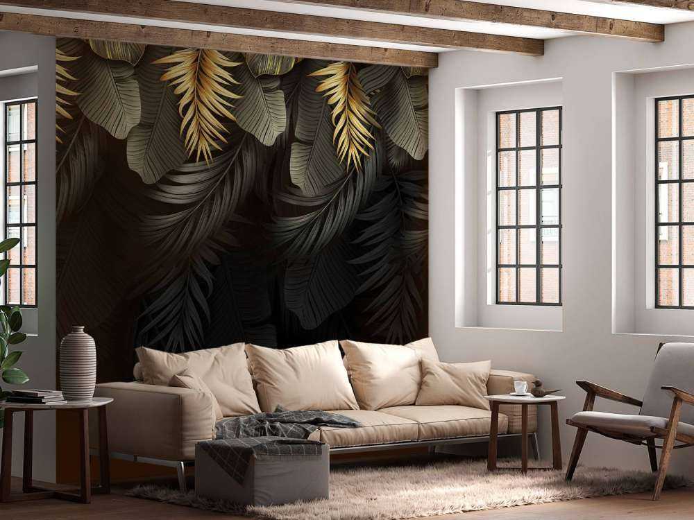 Blade på mørk baggrund