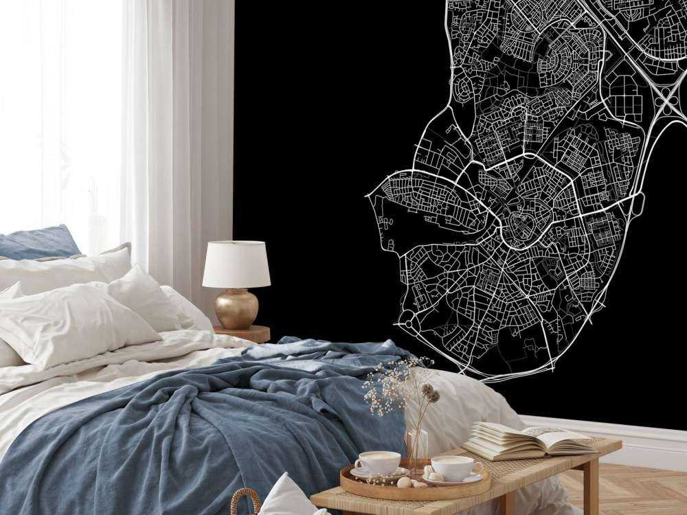 Kort over Amersfoort, sort