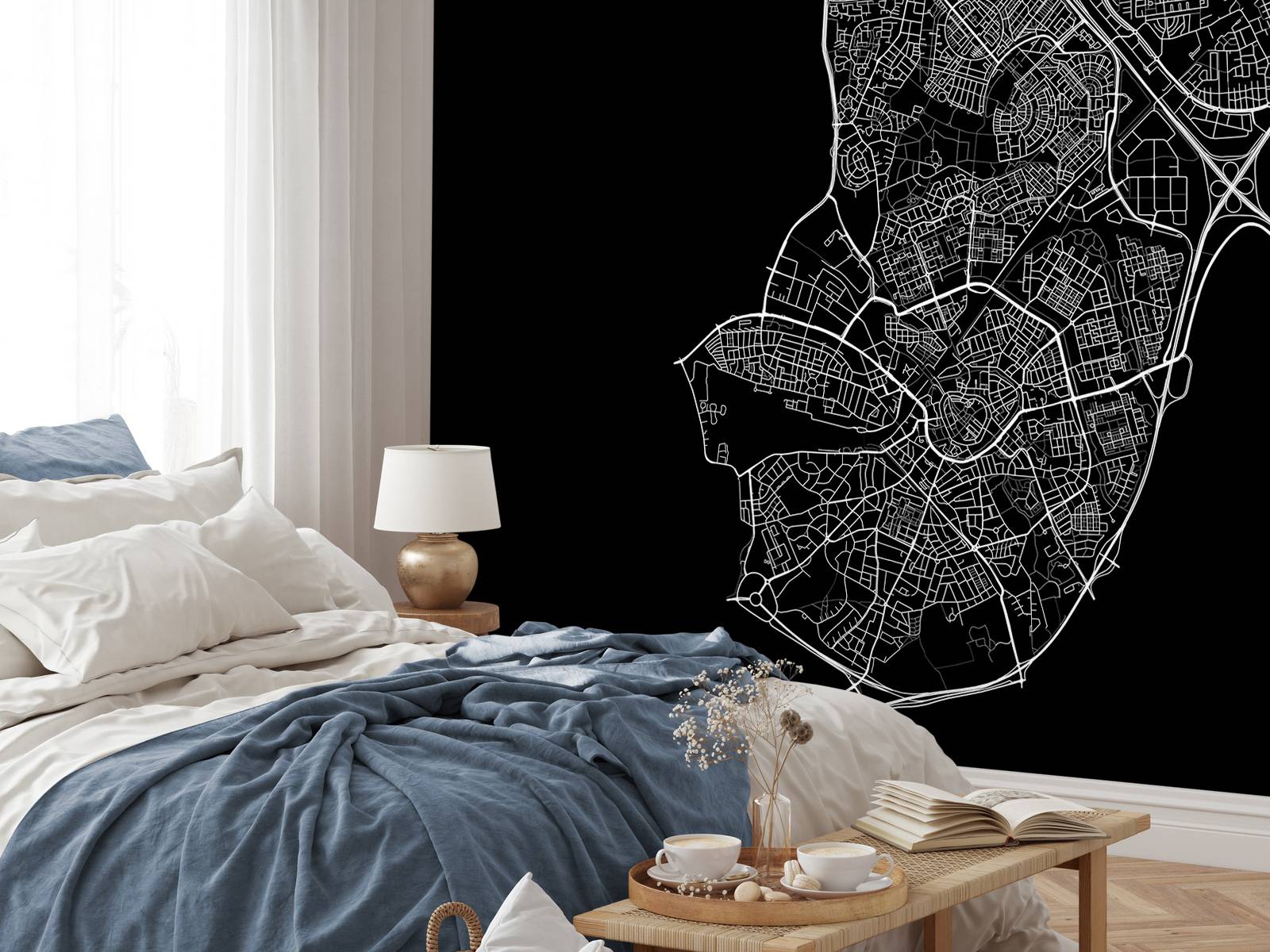 Kort over Amersfoort, sort