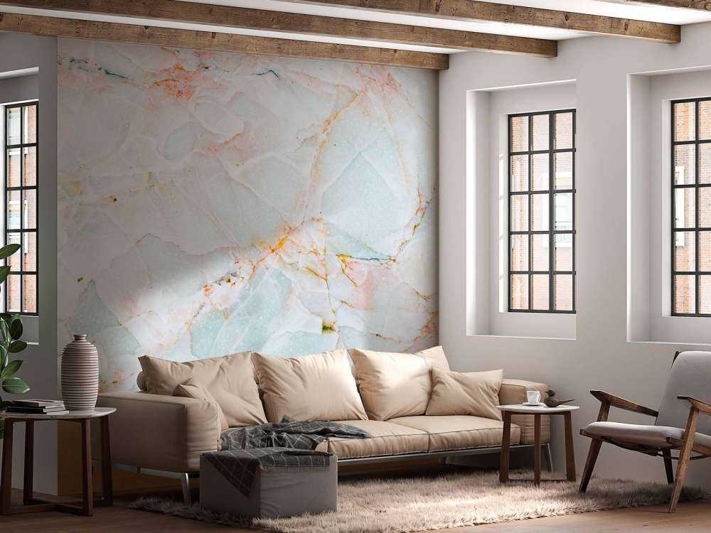 Naturlig blå marmor