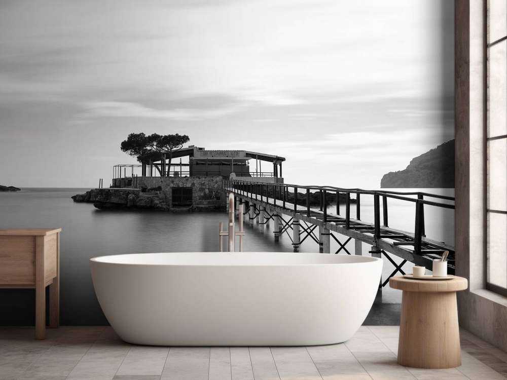 Byggnadsställning till ön