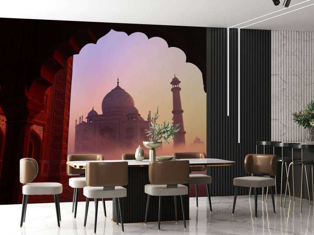 Taj Mahal vid soluppgång