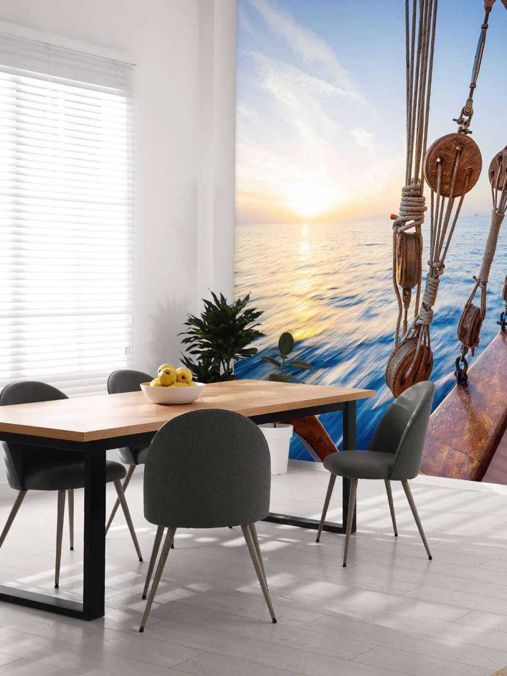 Solnedgång segelbåt