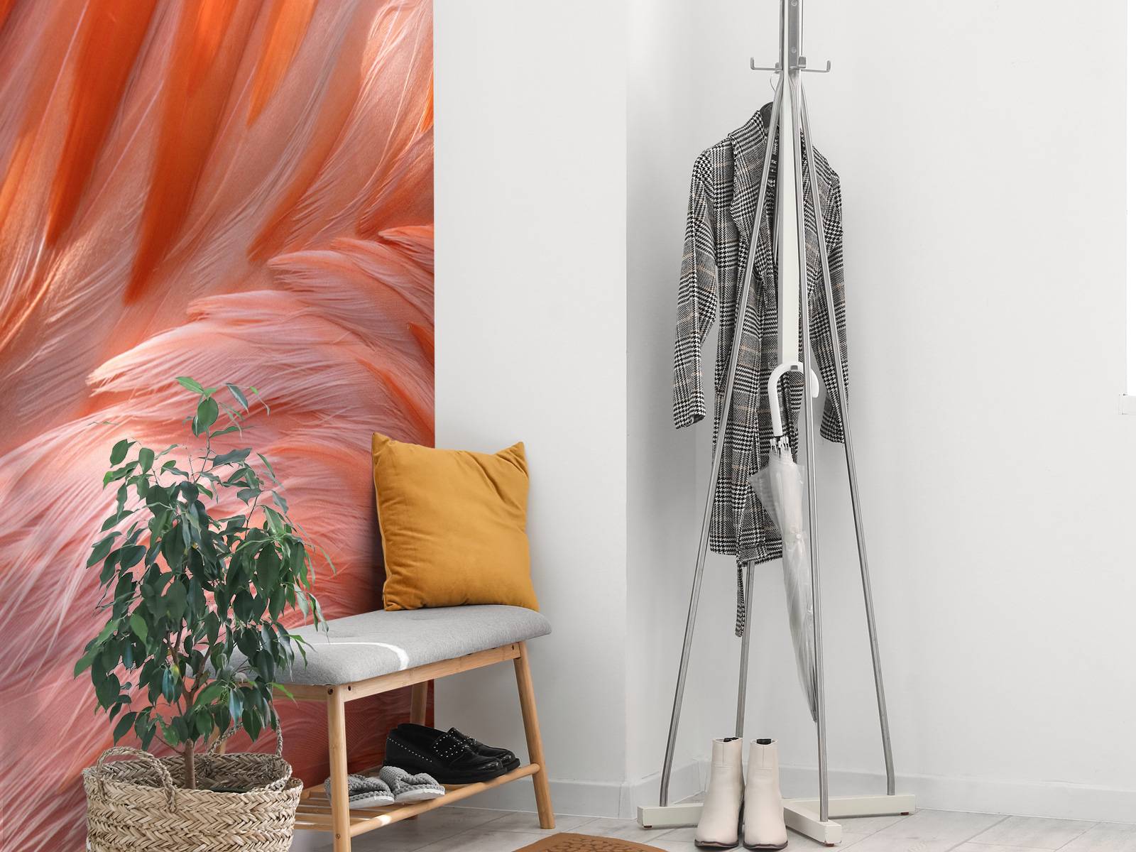 Flamingo fjädrar