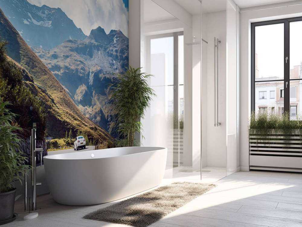 Panorama av en bergsväg