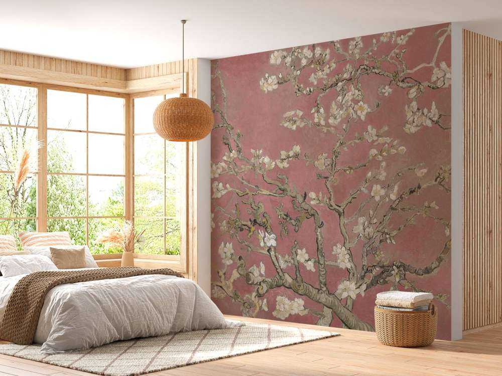 Färgglada mandelblommor