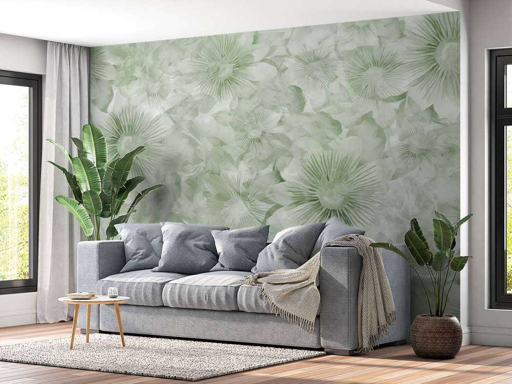 Botanisk akvarell elegans fältgrön
