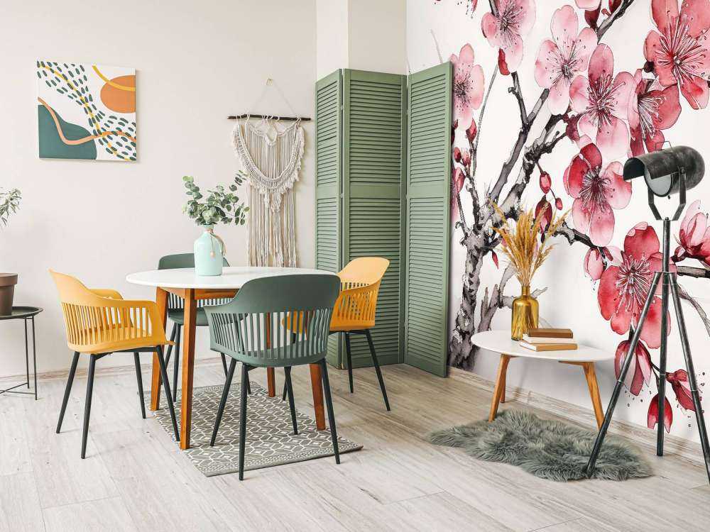 Bläckkörsbärsblommor grenar #6