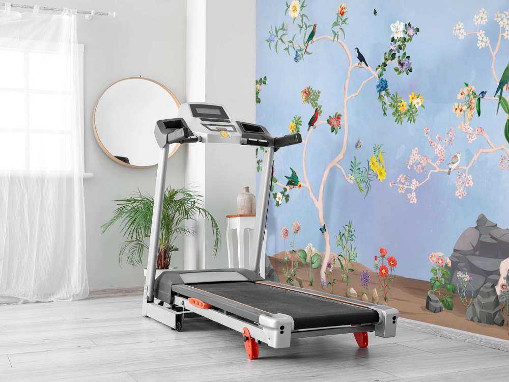 Fåglar i trädgården Blå panorama