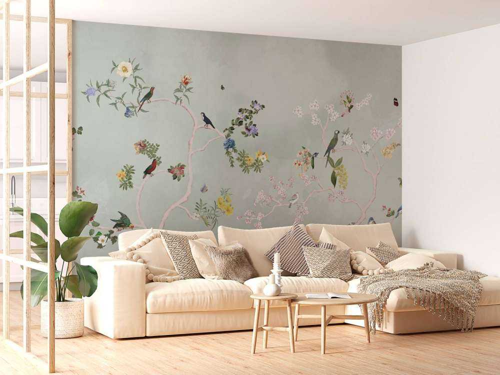 Birds in Garden Panorama 5