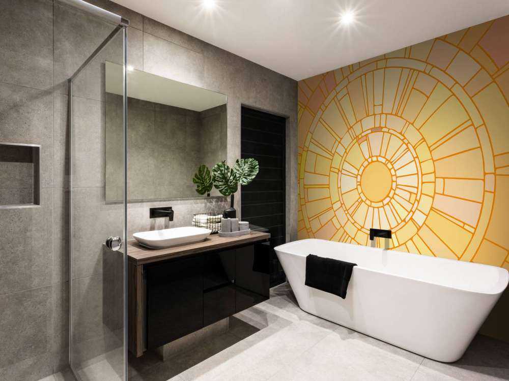 Mosaik med solstrålar