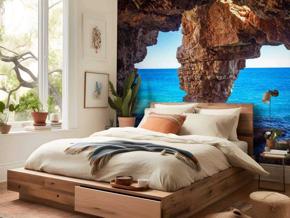 Grotta ovanför havet