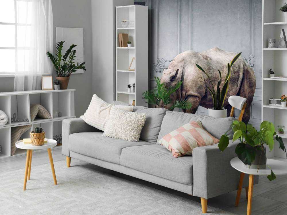 Neshorn med lampeskjerm