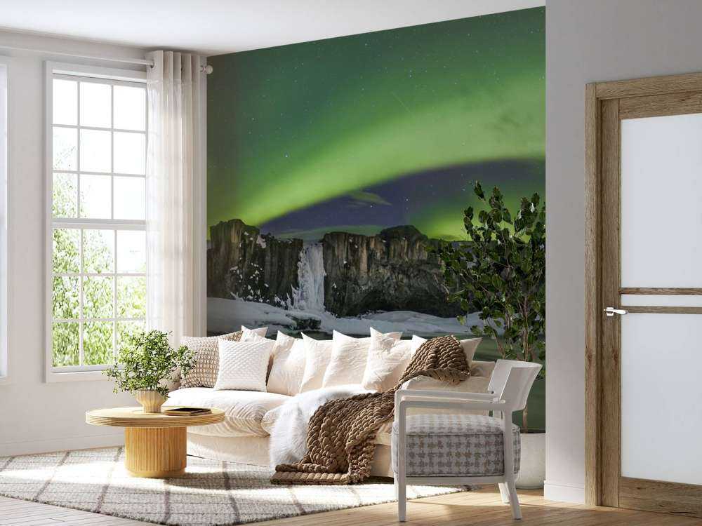 panoramaabilde av nordlyset