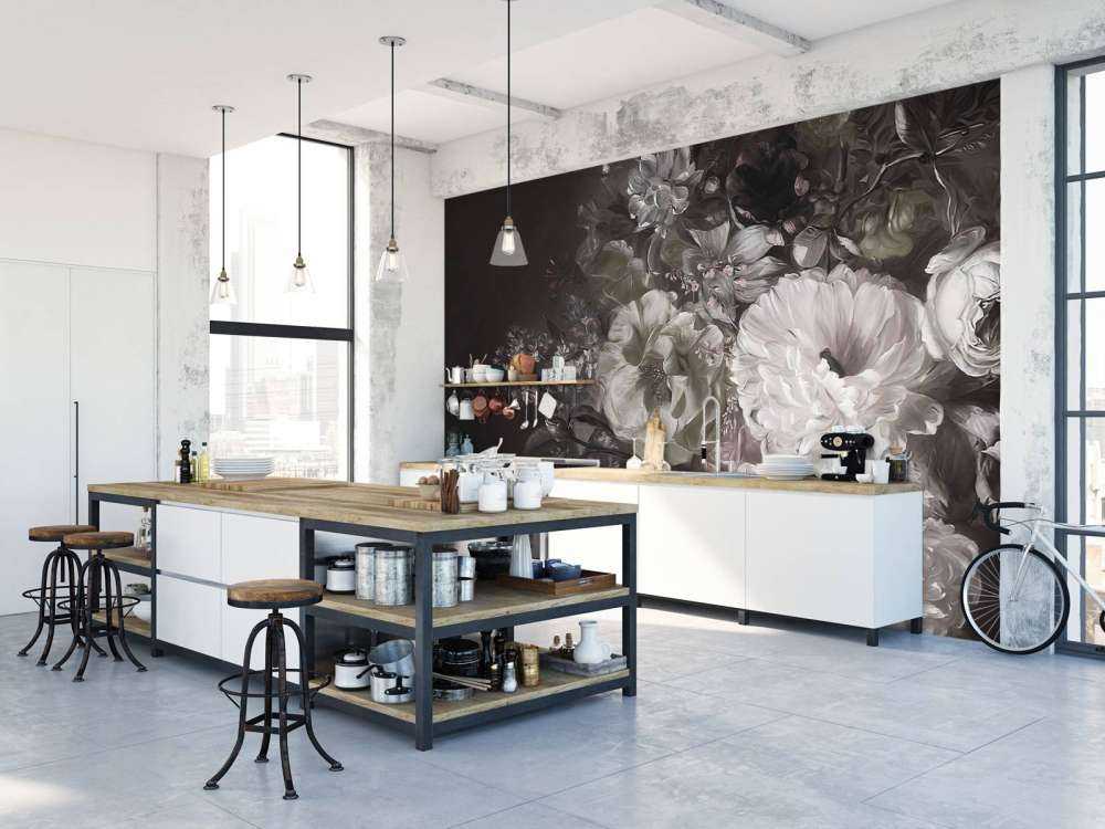 Bukett med lilla grønn