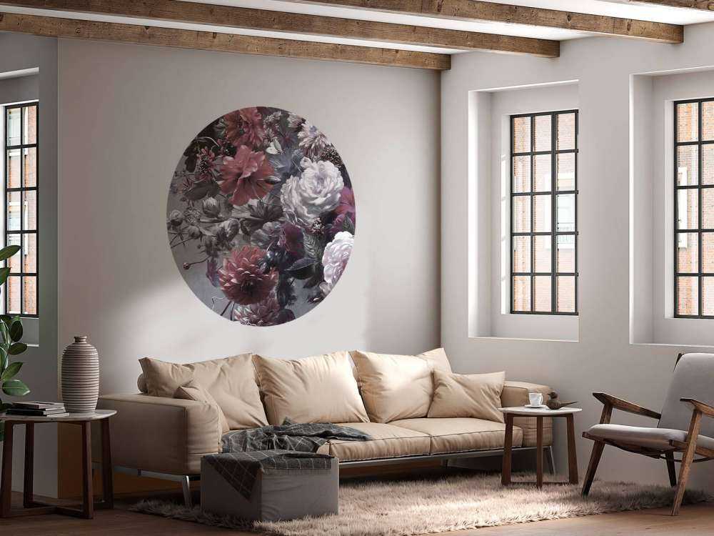 Stort bukett med røde valmuer