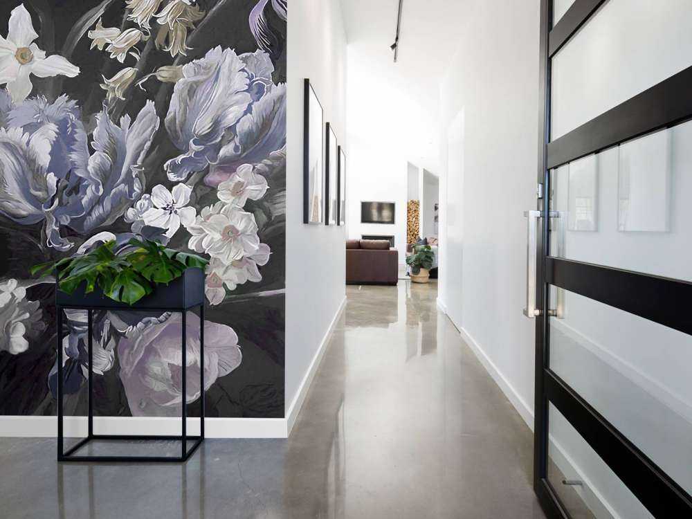 Bukett med blå pioner