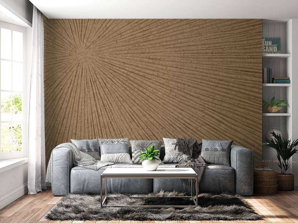 Struktur med sollinjer i gullbrun