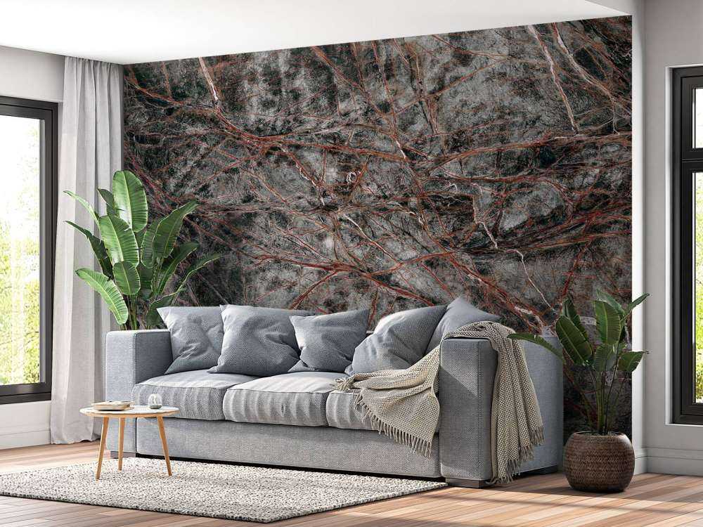 Grå marmor med vakker struktur