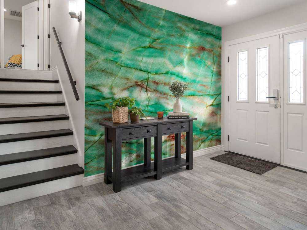 Grønn stripet marmor