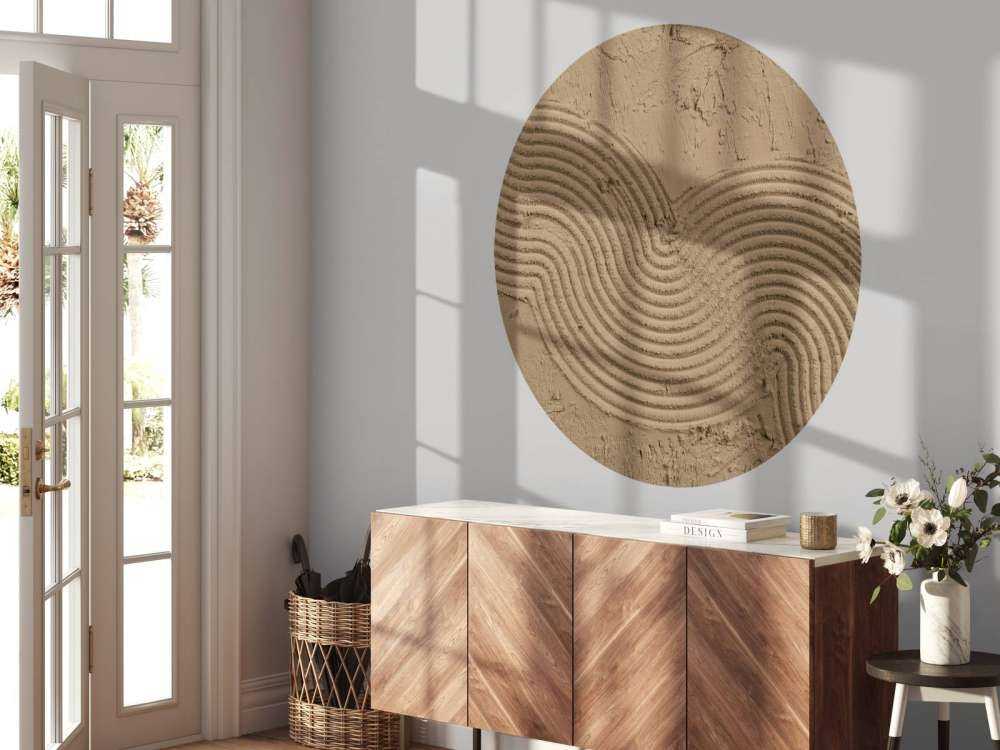 Organiske linjer og strukturer i gullbrunt