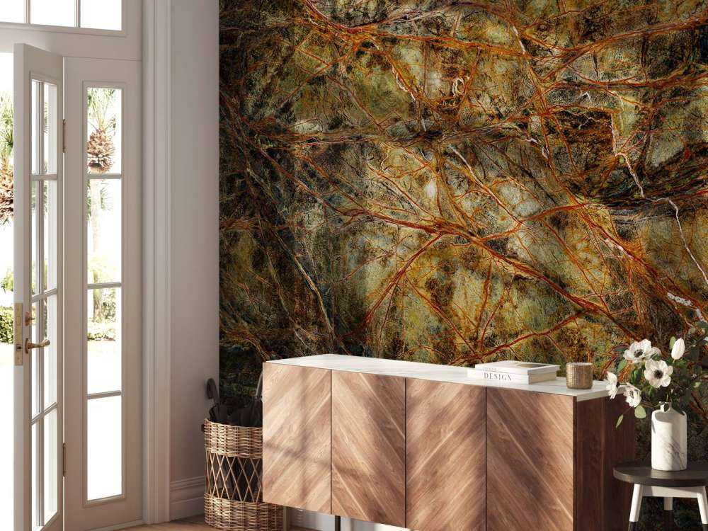 Marmor med fargede årer