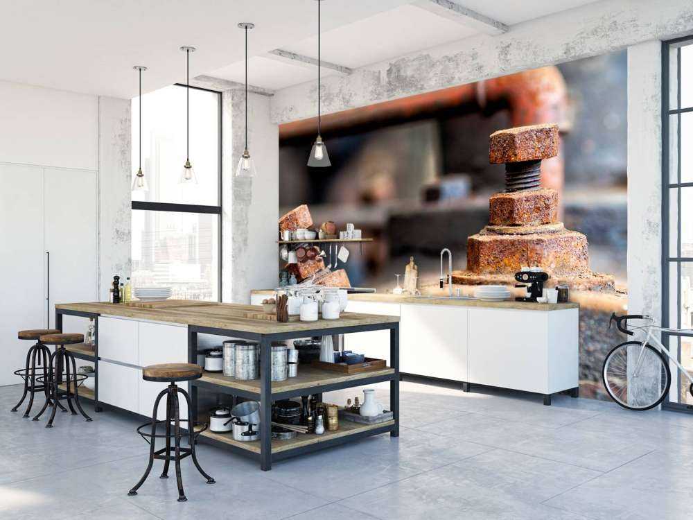 Detalj av en rustet dampkjele (B)